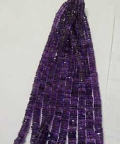 Faceted Heishi Amethyst