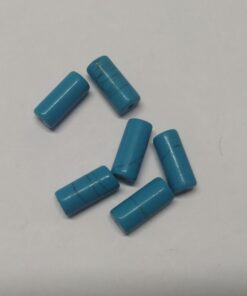 Reconstituted Turquoise Tube Beads